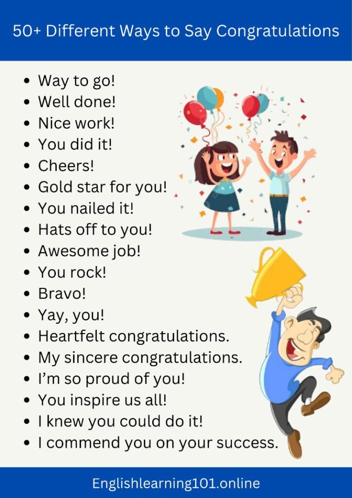 Different Ways to Say Congratulations